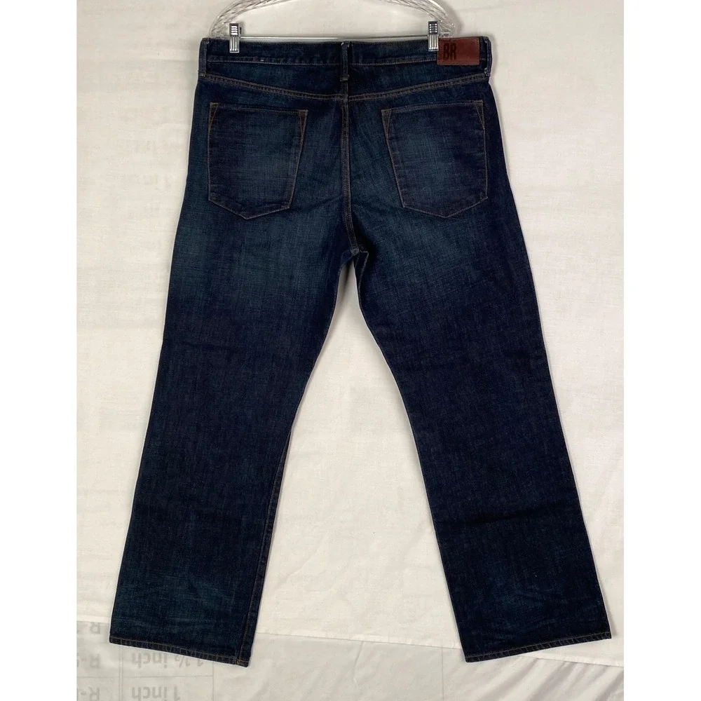 Banana Republic Mens Straight Leg Jeans Dark Wash‎ Indigo 100% Cotton 38x32